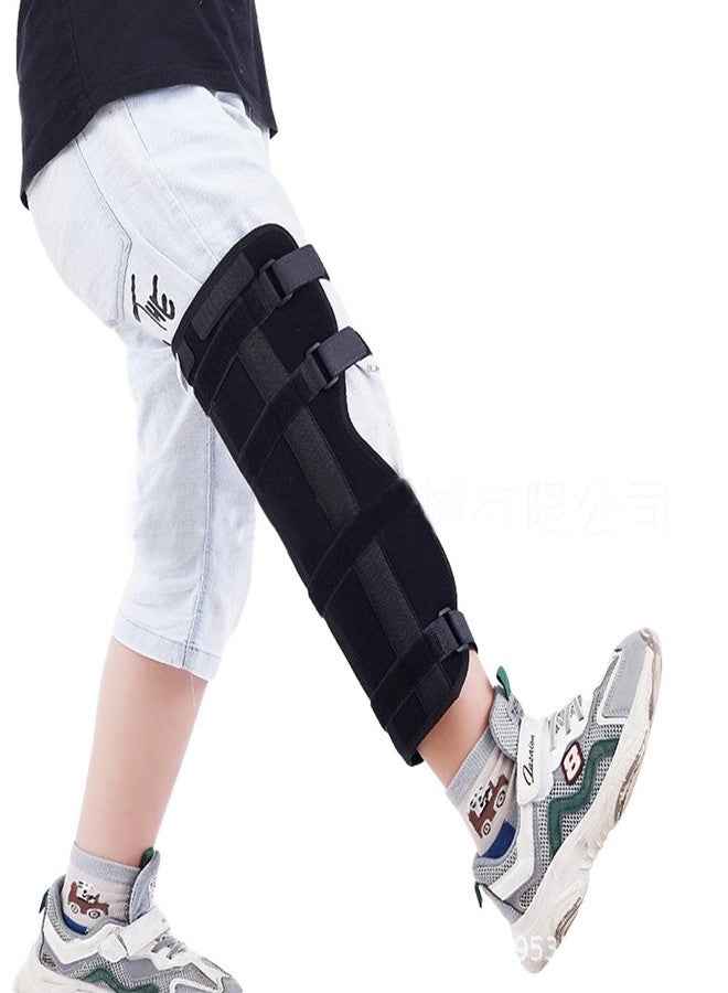 Holiberty Kids Teens Knee Brace Splint Full Leg Calf Compression Support Sleeve Stabilizer Knee Immobilizer Brace Protector ACL MCL Meniscus Tear Arthritis Pain Relief Shin Knee Night Splint Guard Wraps - Image 1
